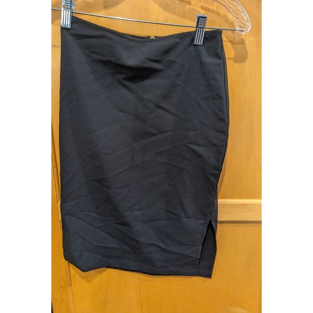 Mark Wong Nark Black Satin Skirt Size XS 24" Waist